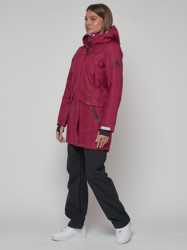 Parka MTFORCE women's hooded crimson 19002M